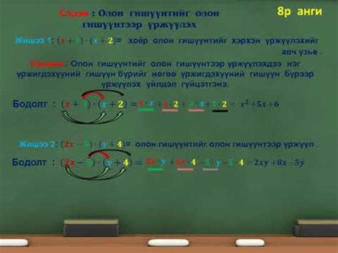 ОЛон гишүүнтийг олон гишүүнтээр үржүүлэх - YouTube