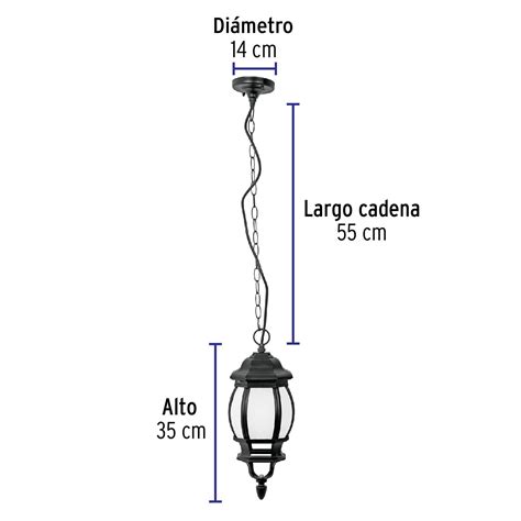 Arbotante De LED 8 W Tipo Farol Colgante Negro Volteck Arbotantes