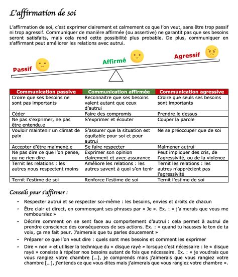 L Affirmation De Soi Comment S Affirmer Pdf