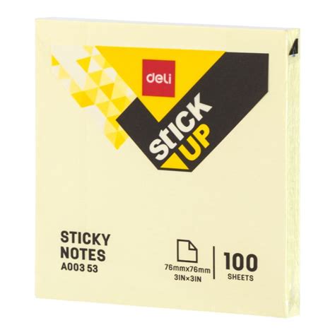 Jual Deli Memo Tempel Sticky Notes 76x76mm 3 X 3 100sheets Warna