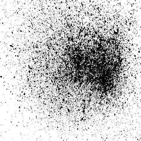 Black Ink Paint Splatter On White Background Spray Paint Stock Vector