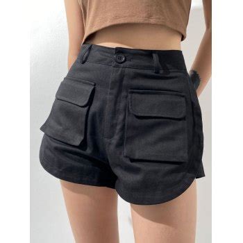 Emmiol Kostenloser Versand Geschwungene Cargo Shorts Mit