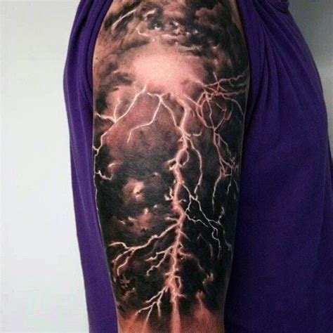 Epic Thunderstorm Tattoo Designs For Men