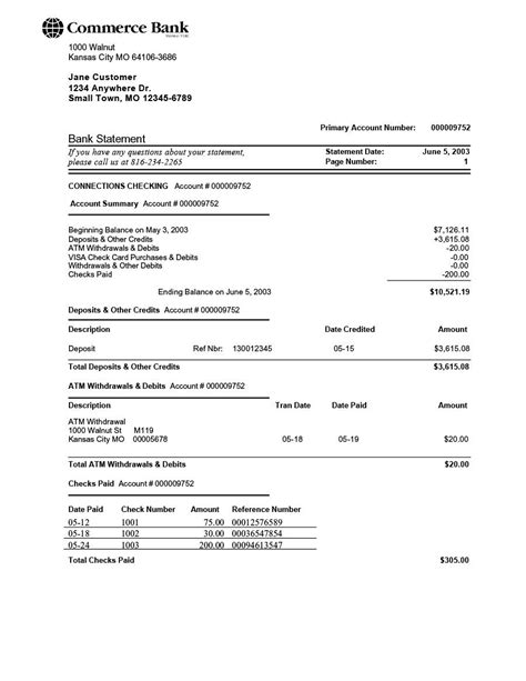 23 Editable Bank Statement Templates Free Template Lab With Blank