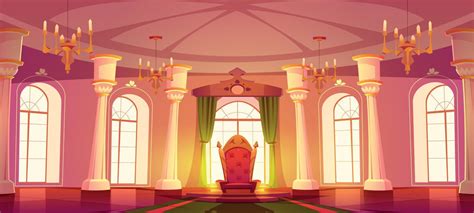 Cartoon throne room interior 23203648 Vector Art at Vecteezy