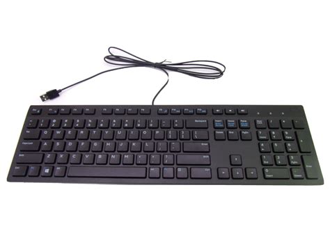 Genuine Dell Wired USB Slim Black Keyboard ON6R8G