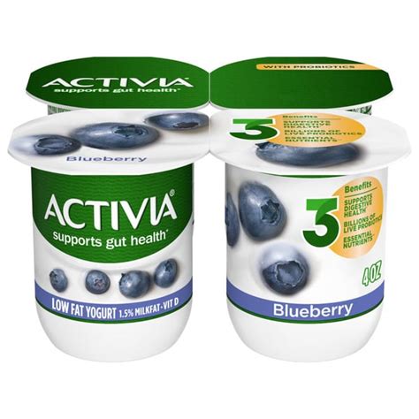 Publix Activia Blueberry Probiotic Yogurt Delicious Lowfat Yogurt Cups