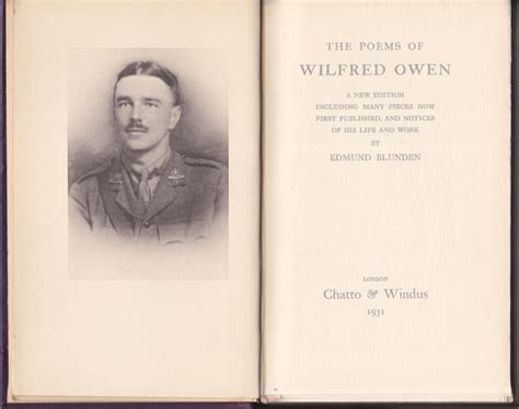 The Poems Of Wilfred Owen By Owen Wilfred Fine Hardcover 1931