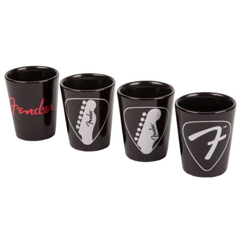 Disc Fender Headstock Shot Glasses Set Of 4 Gear4music