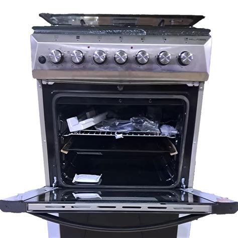 KLASS Cooker X Cm Gas Burners Hot Plate Electric Oven Grill Oven Fan Rotisserie