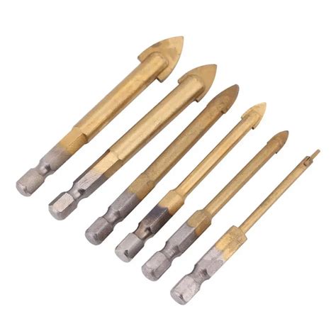 Aliexpress Buy 6pcs Set Hex Glass Drill Titanium Plated Drill