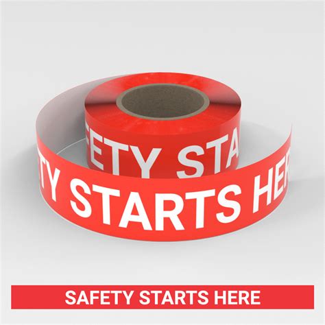 Safety Starts Here Smart Stripe Inline Printed Floor Tape Creative Safety Supply