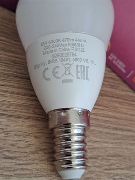Світлодіодна лампа Philips LED 5W E14 4000К 5шт лампочка е14: 55 грн ...