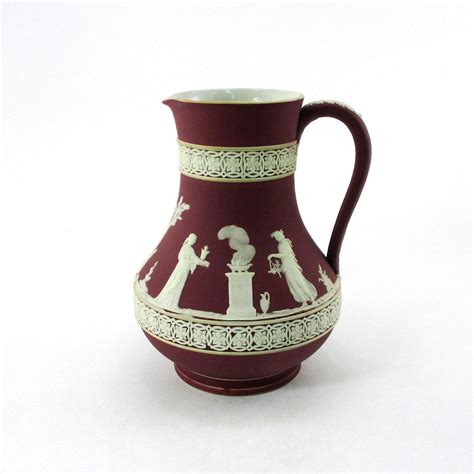 Sold Price Wedgwood Crimson Red Jasperware Pitcher January