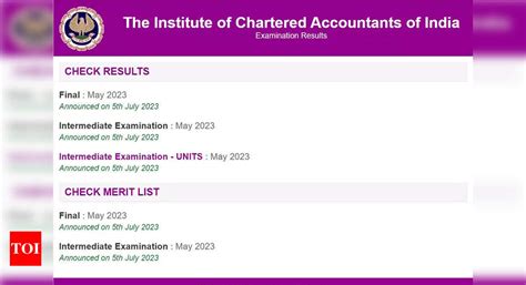 ICAI CA Inter Final Results May 2023 Released On Icai Nic In Direct