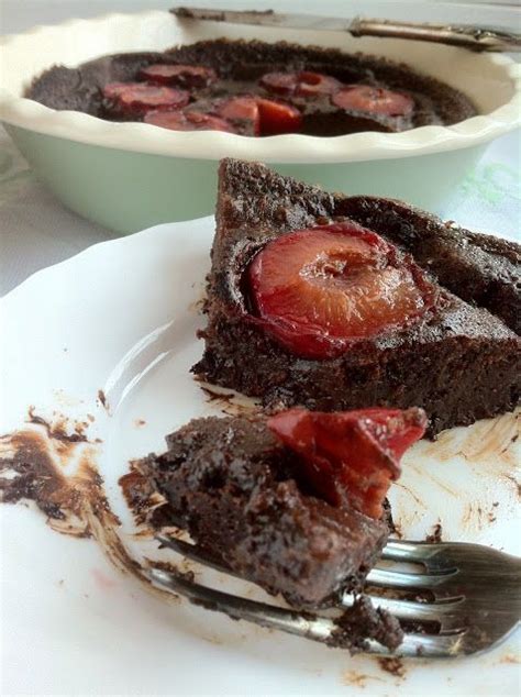 Fabsfood: Clafoutis de chocolate y ciruelas rojas | Chocolate, Recetas ...