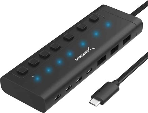 SABRENT Introduces High Powered 7 Port USB C Hub With Switches