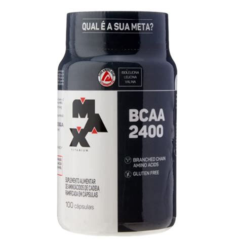 BCAA 2400 100 CÁPS MAX TITANIUM CJ Suplementos Loja Grande