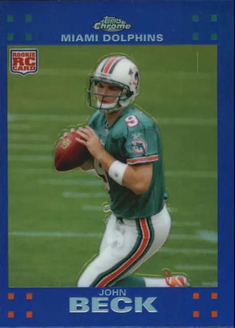 Carte De Football Topps Chrome Bleu R Fractors Miami Dolphins