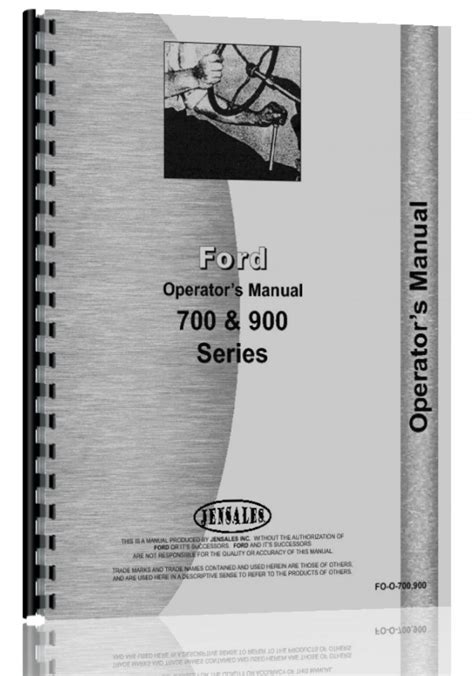 Ford 900 Tractor Operators Manual