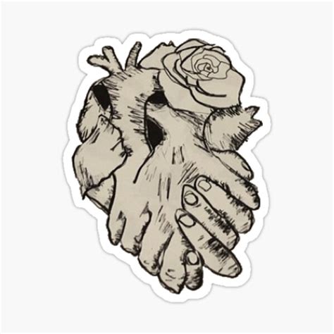 Two Hands Heart Sticker By Gabsrose Redbubble