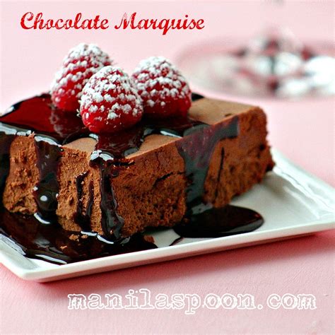 No Bake Chocolate Marquise - Manila Spoon