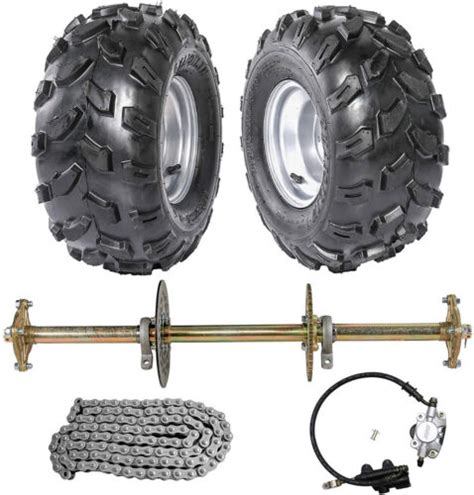 810mm Rear Axle Kit 420 Sprocket Brake 8 Wheels Tyre Golf Buggy Go