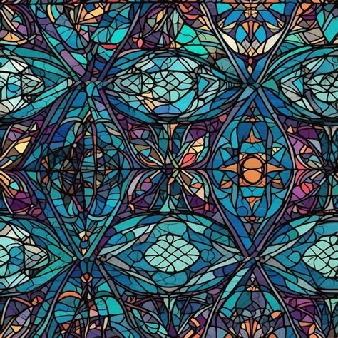 Premium Photo A Colorful Stained Glass Window Background That Is Made