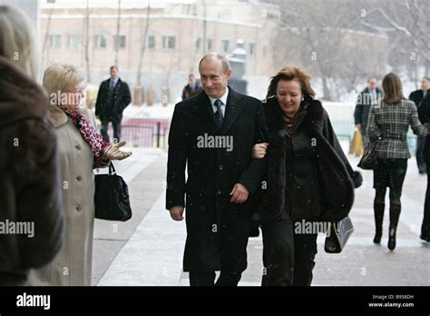 December 2 2007 President Vladimir Putin His Wife Lyudmila Right And