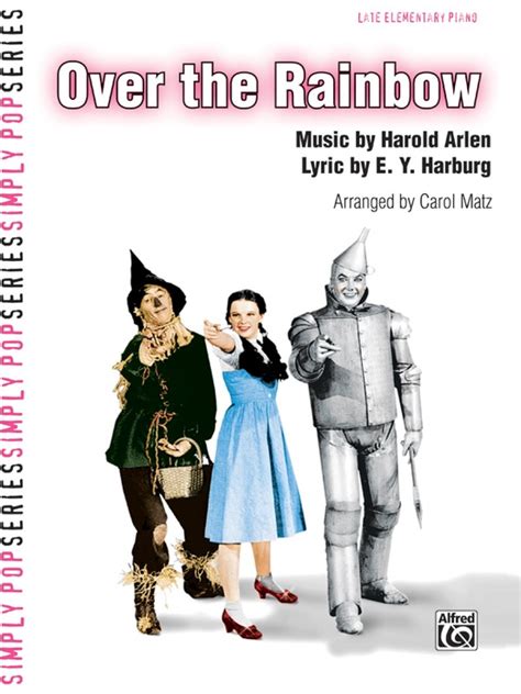 Over The Rainbow From The Wizard Of Oz Piano Sheet Harold Arlen