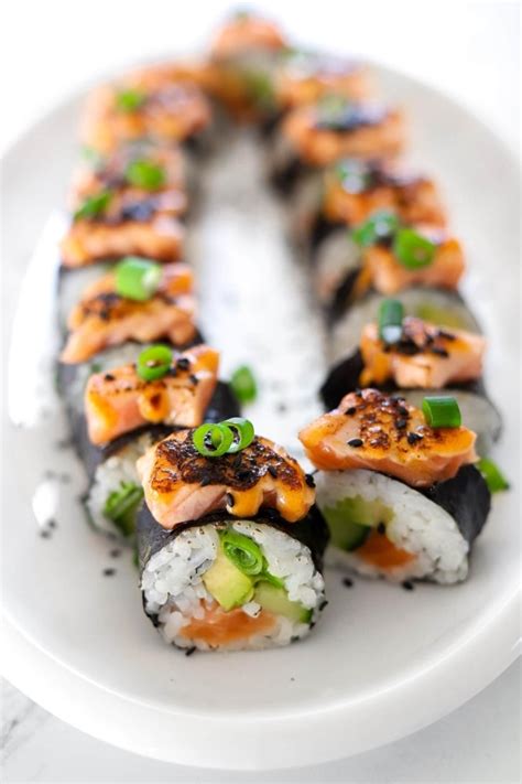 Flaming Salmon Sushi Torched Sushi Recipe Kits Kitchen