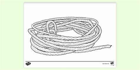 FREE Flax Rope Colouring Colouring Sheets Twinkl