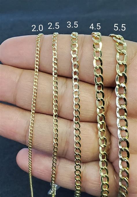 Real 10k Yellow Gold Hollow Cuban Curb Link Chain Necklace Etsy