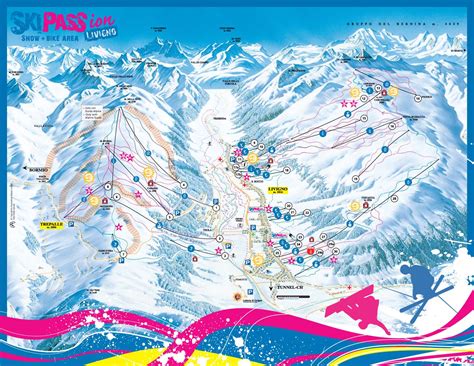 Mappa Delle Piste Livigno Ski Area Mottolino E Carosello 3000