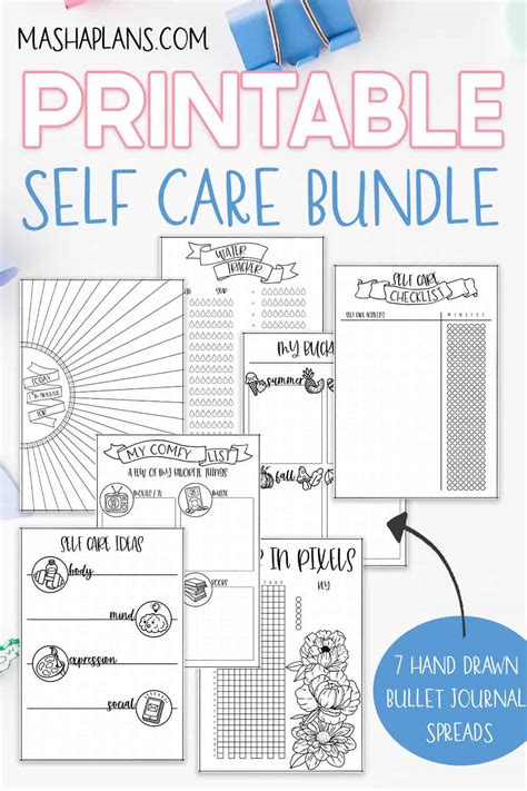 7 Page Self Care Bundle Masha Plans