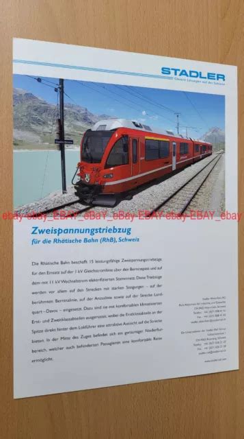 Stadler Datenblatt Zweispannungstriebzug Rh Tische Bahn Rhb Schweiz