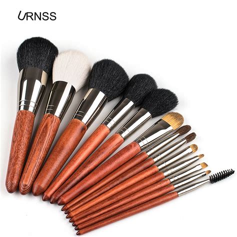 Professional Goat Hair Makeup Brush Set With Wood Handle Makeup Brush