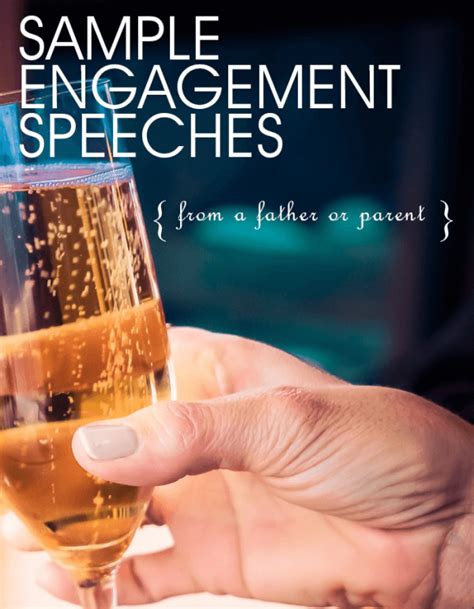 Sample Engagement Speeches And Toasts Father Mother Widow