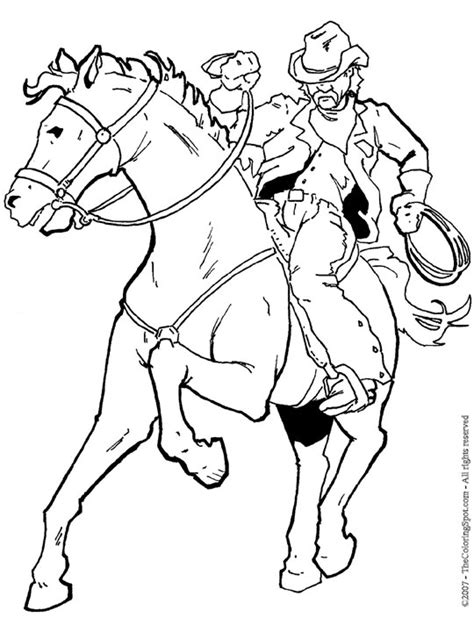 Coloriage Cowboy 91443 Personnages Dessin à colorier Coloriages