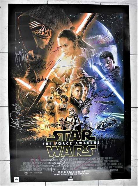 Star Wars Cast Signed Movie Poster