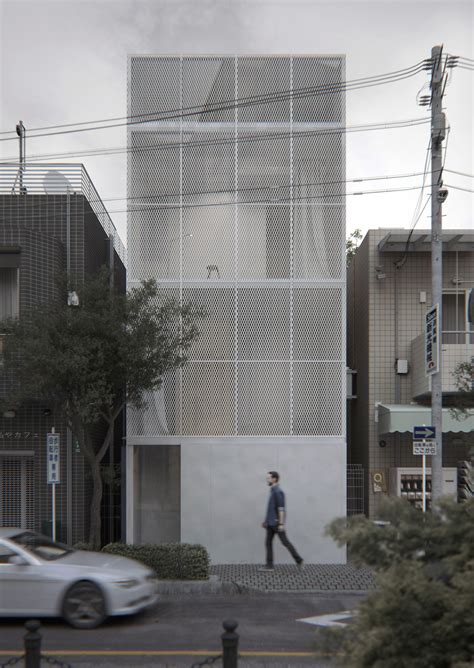 Kc Design Studio Adds Perforated Facade And Atrium To Skinny Taiwanese