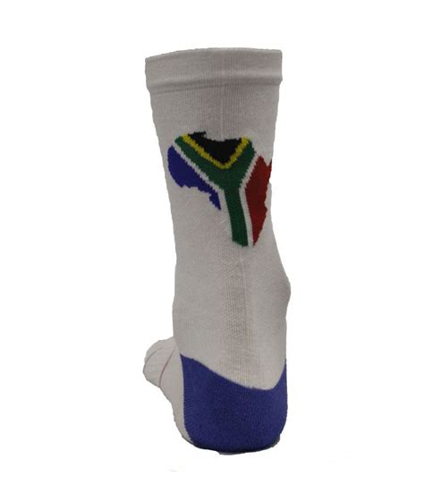 White South African Flag Cycle Socks