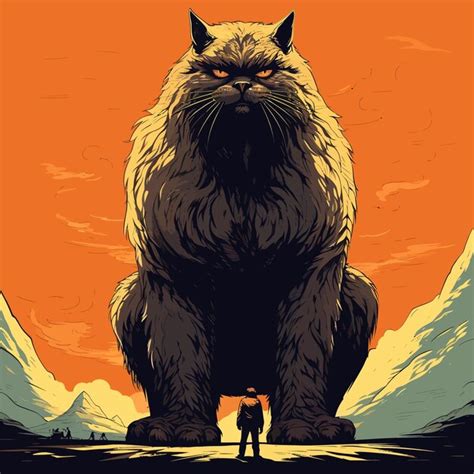El Gato Gigante Vector Premium