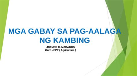 Ppt Mga Gabay Sa Pag Aalaga Ng Kambing Pdfslide Net