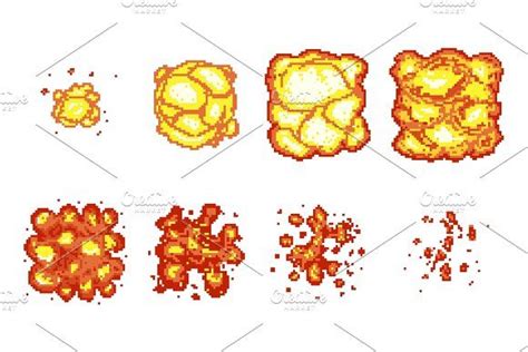 Image result for explosion sprite sheet | Pixel art, Flip book ...