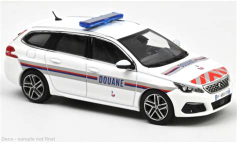 Miniature Peugeot 308 1 43 Norev SW Douanes F 2018 Voiture