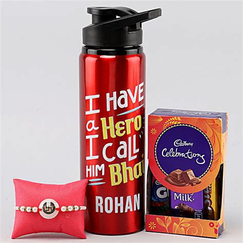 Buy Send Swastika Rakhi With Water Bottle Celebrations Online Fnp