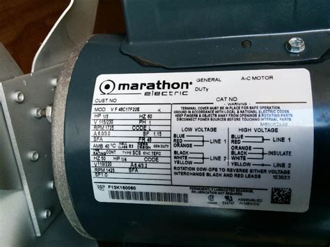 Marathon Motor Wiring Instructions