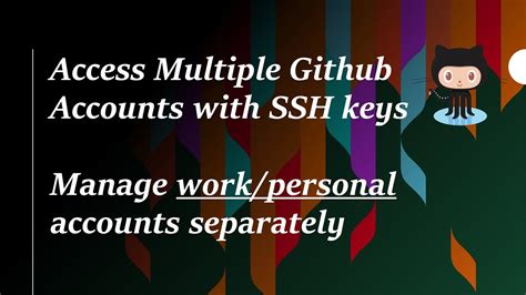 Manage Multiple Github Accounts With SSH Keys YouTube