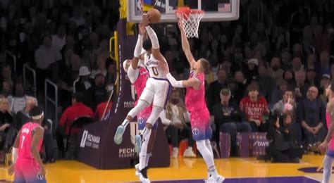 Russell Westbrook misses incredible poster dunk